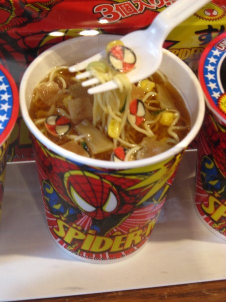Spiderman's cup noodles!